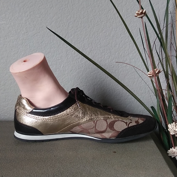 NWOB - Coach Kodie Q538 F0007/F09 Gold Brown Sneakers. 10M - Picture 3 of 10
